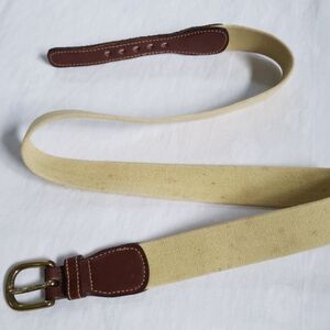 Vintage Dooney & Bourke Yellow and Brown Leather Belt